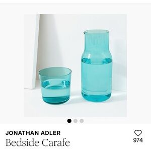 Jonathan Adler Aqua Carafe and Glass Set